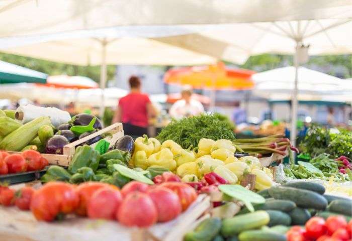 Produce at the Waitsfield Farmers market
