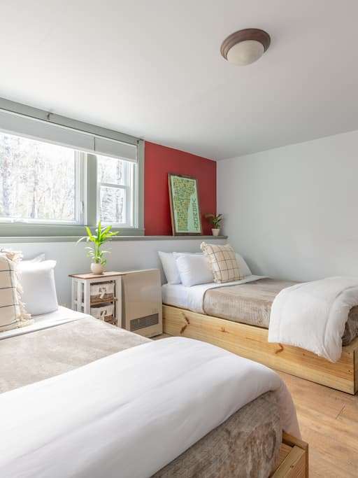 Two beds at our VT Lodge
