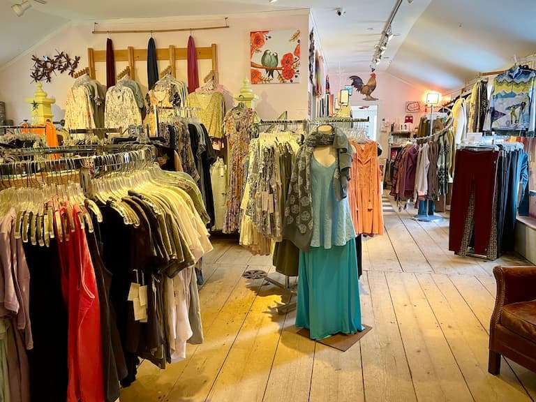 A women's boutique store in Warren, Vermont