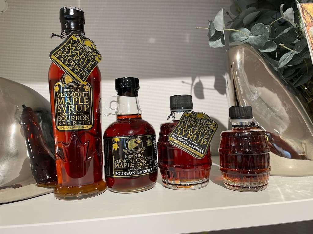Bourbon maple syrup from Smugglers Notch, a Vermont Distiller